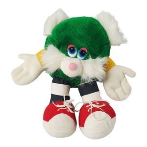 Nadel & Sons Green Plush White Open Arms Droopy Eyes Stuffed Animal Toy Vintage